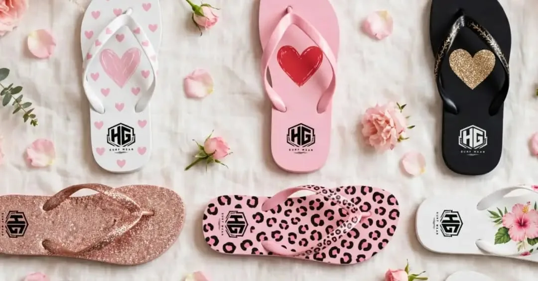 Chinelo feminino Coração